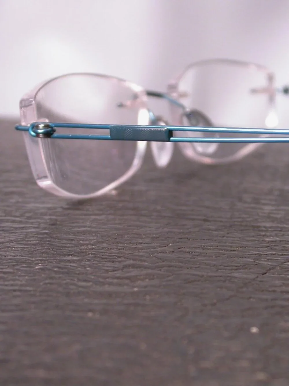 Silhouette Titan Frameless Blue Wire Light Weight Eyeglasses Made in Austria